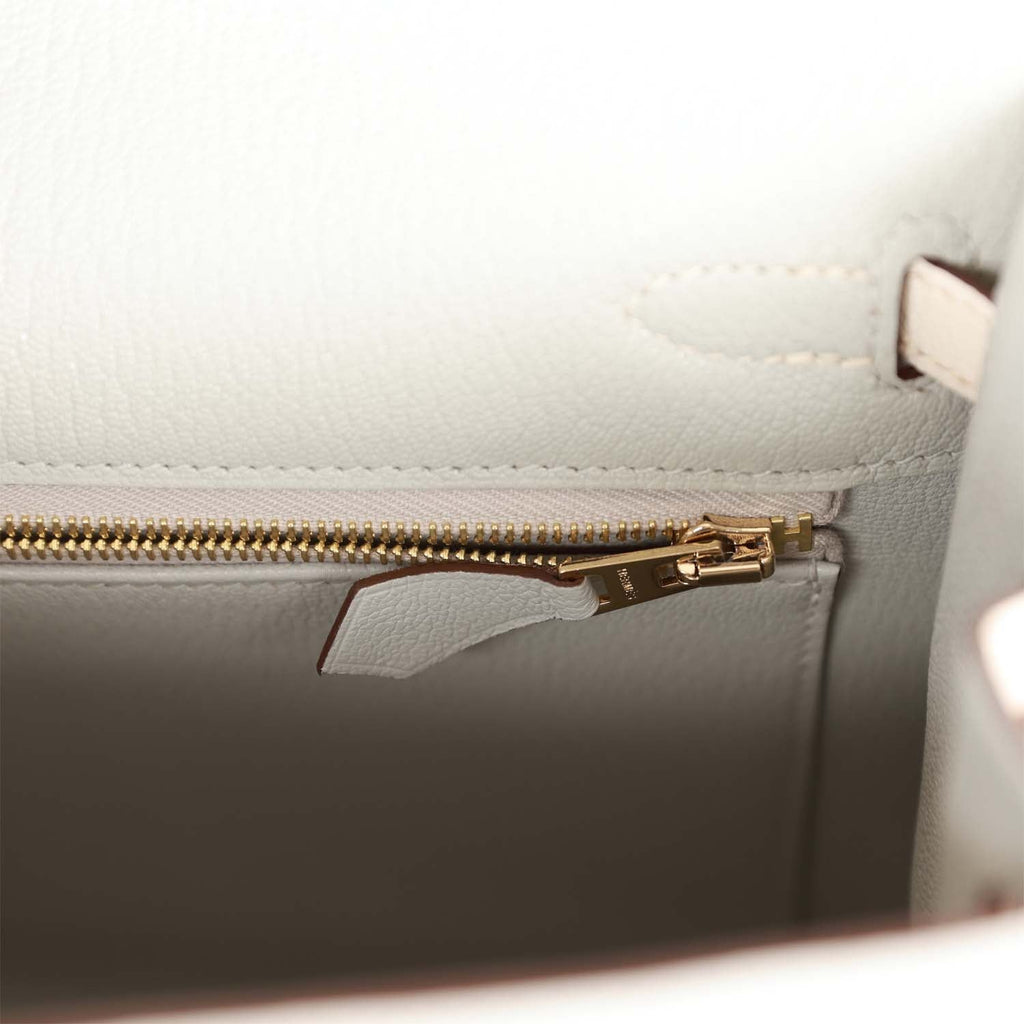 Hermes HSS Kelly Sellier 25 Gris Perle and Nata Chevre Brushed Gold  Hardware – Madison Avenue Couture