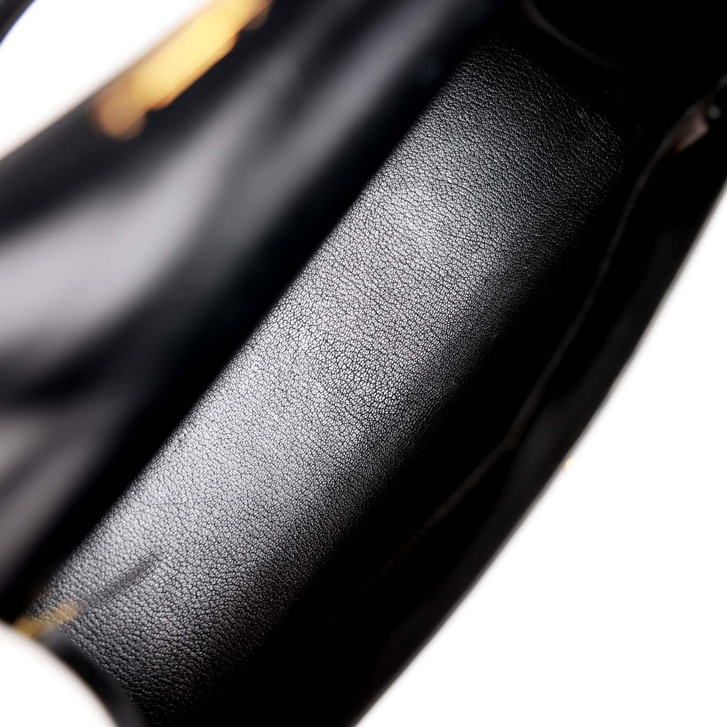 Hermes Kelly 25 Sellier Noir Black Box Gold Hardware #D - Vendome Monte  Carlo