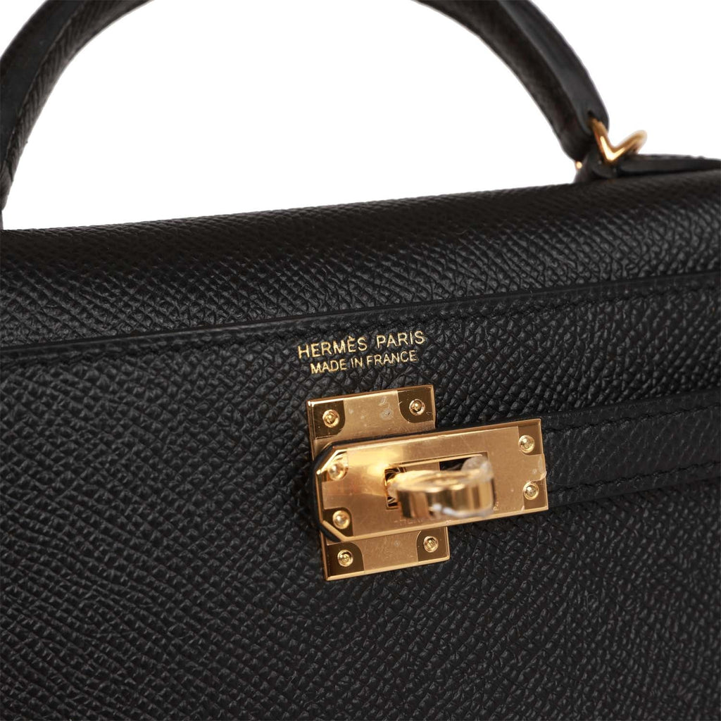 Hermes Mini Kelly 20 Sellier Gold Bag Epsom Gold Hardware