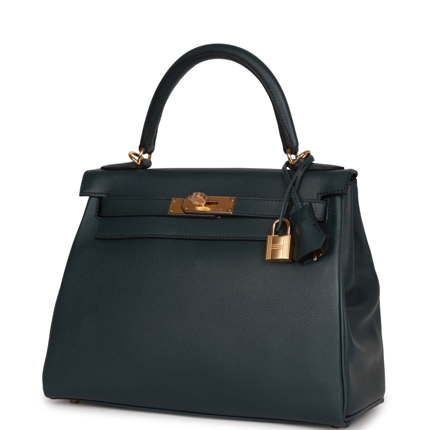 Hermes Kelly Retourne 28 Vert Rousseau Evercolor Gold Hardware ...