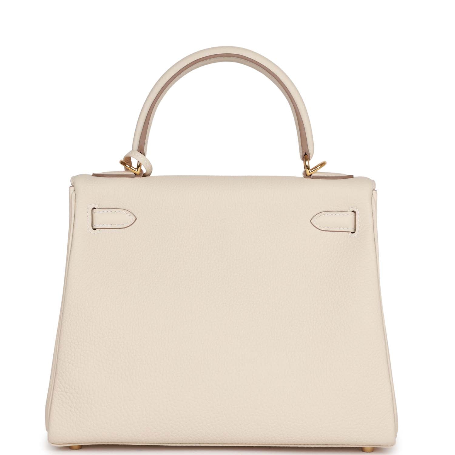 Hermes Kelly Retourne 25 Craie Togo Gold Hardware – Madison Avenue Couture