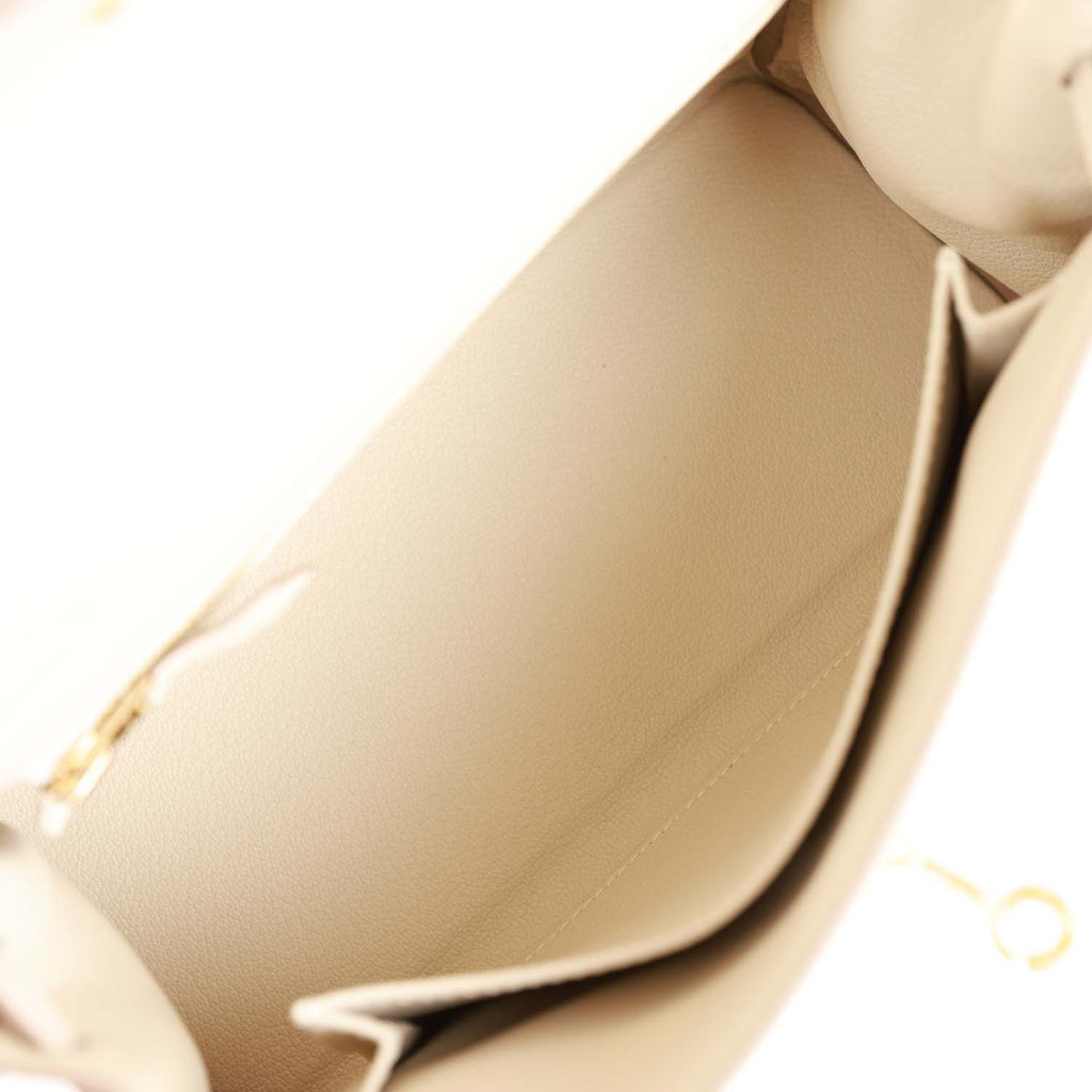 Hermes Kelly Retourne 25 Craie Togo Gold Hardware – Madison Avenue Couture
