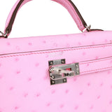 Hermes Kelly Sellier 20 Fuchsia Ostrich Palladium Hardware – Madison Avenue  Couture