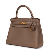 Hermes Kelly Retourne 28 Etoupe Togo Gold Hardware