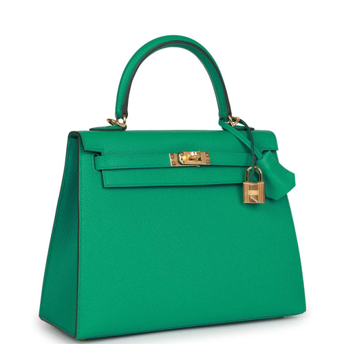 Hermes Vert Anglais Kelly Sellier Bag W/ Hermes Scarf – The Closet