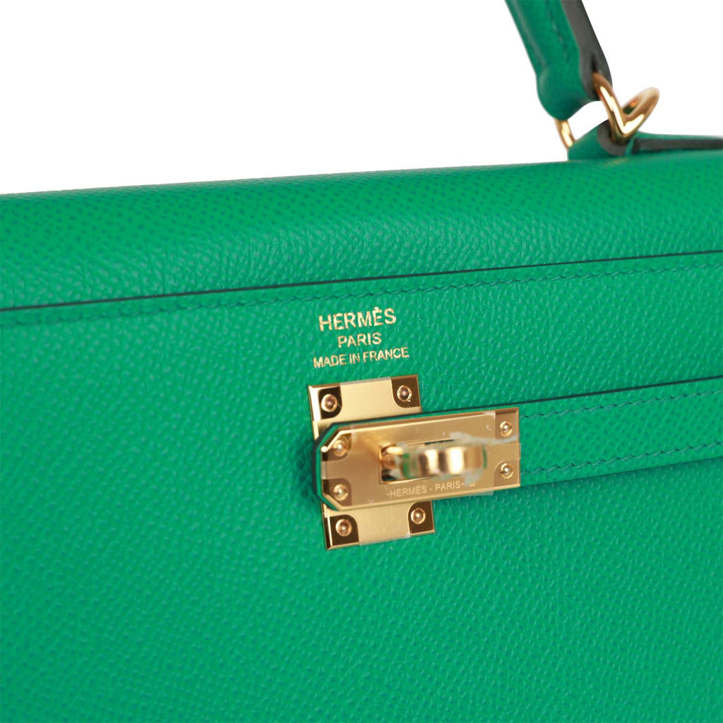 DM/Email To Purchase - Hermès Sellier Kelly 25 Vert Jade Epsom