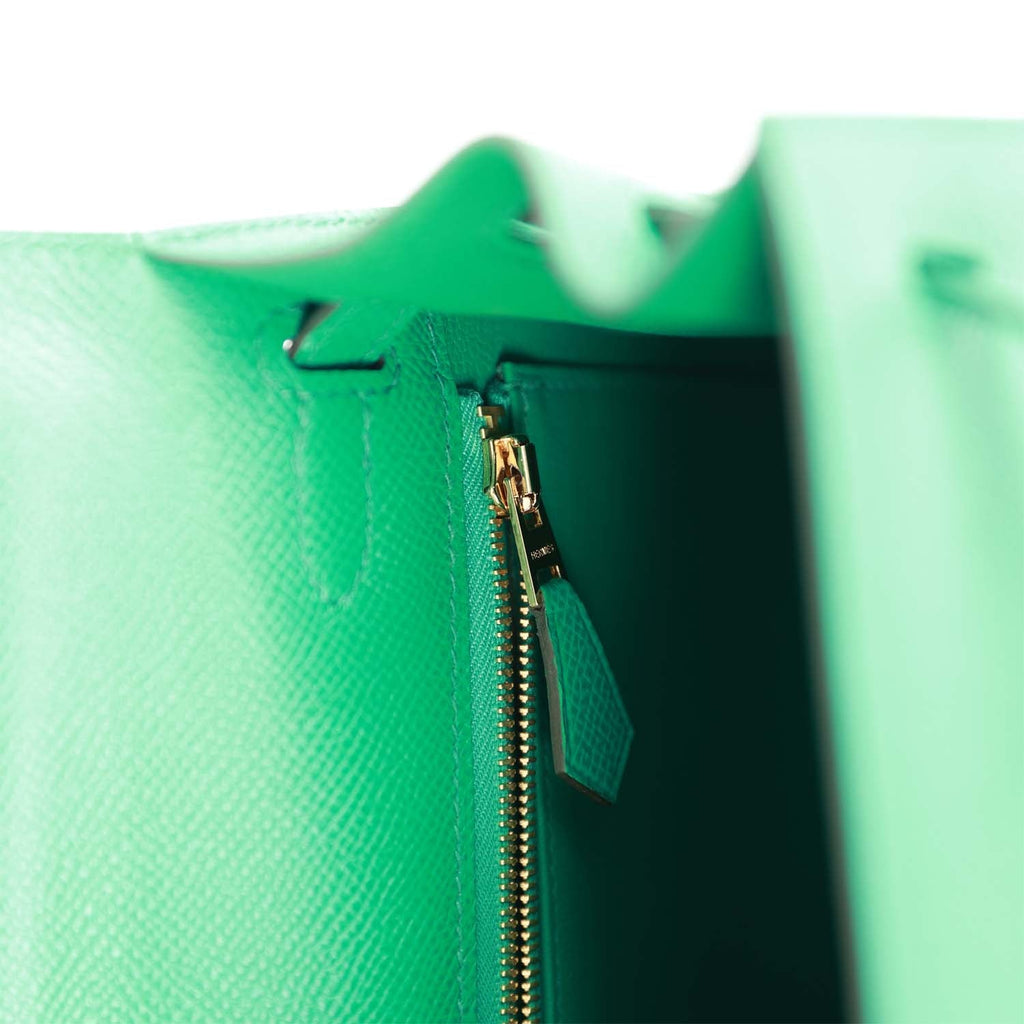 DM/Email To Purchase - Hermès Sellier Kelly 25 Vert Jade Epsom