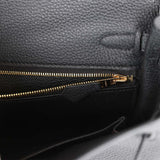 Hermes Kelly Retourne 25 Black Togo Gold Hardware