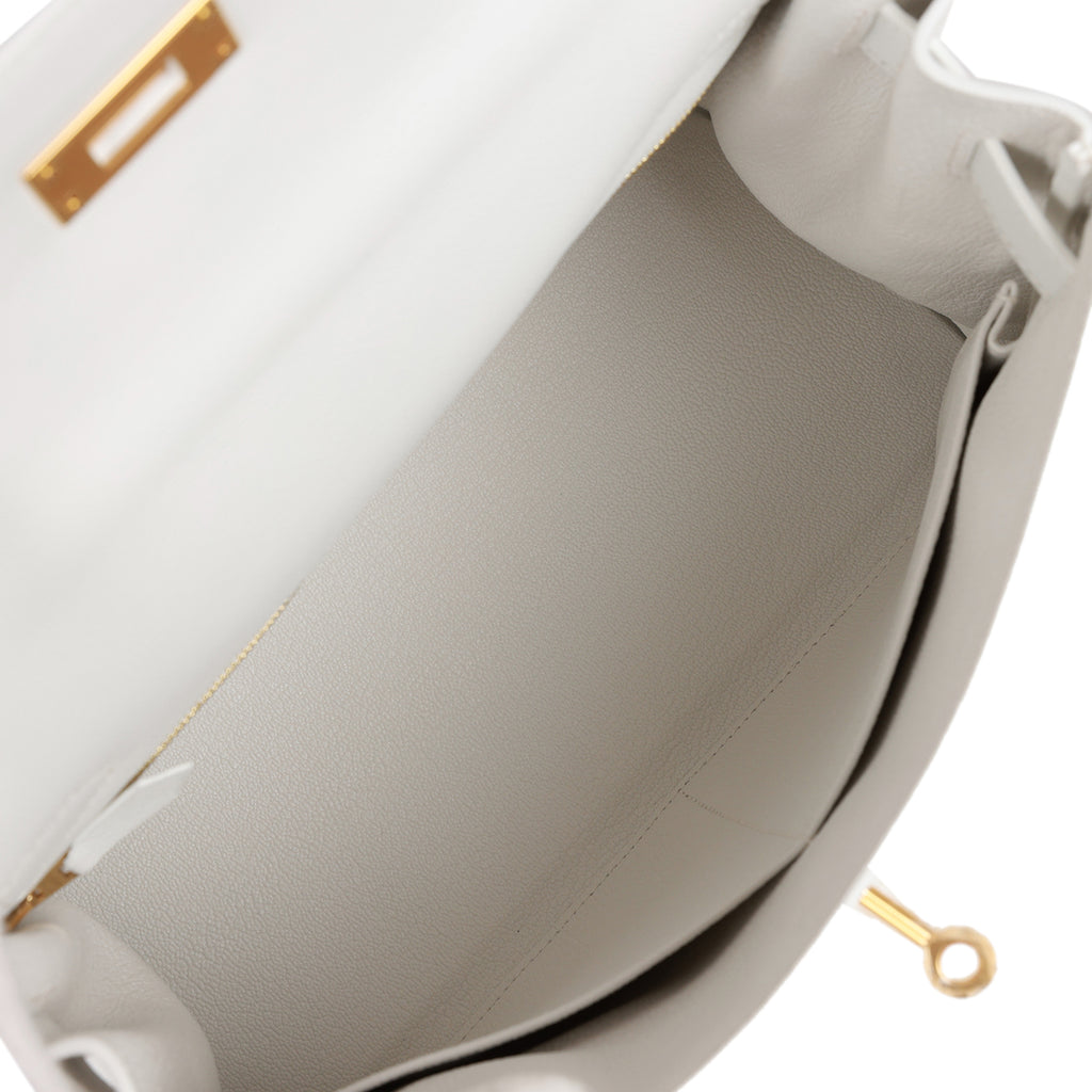 Kelly 40 handbag Hermès White in Plastic - 32801680