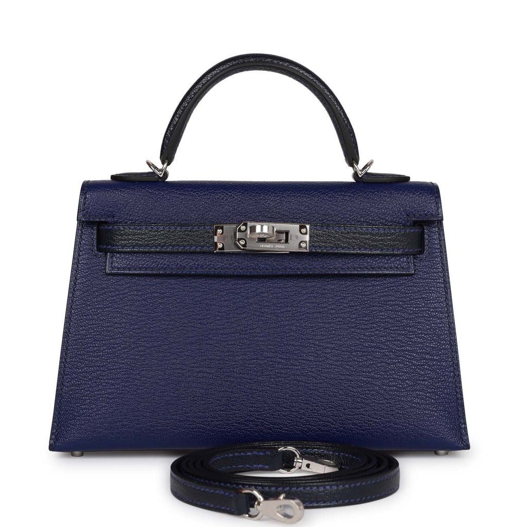 Hermes Special Order (HSS) Kelly Sellier 20 Bleu Encre and Bleu Indigo –  Madison Avenue Couture