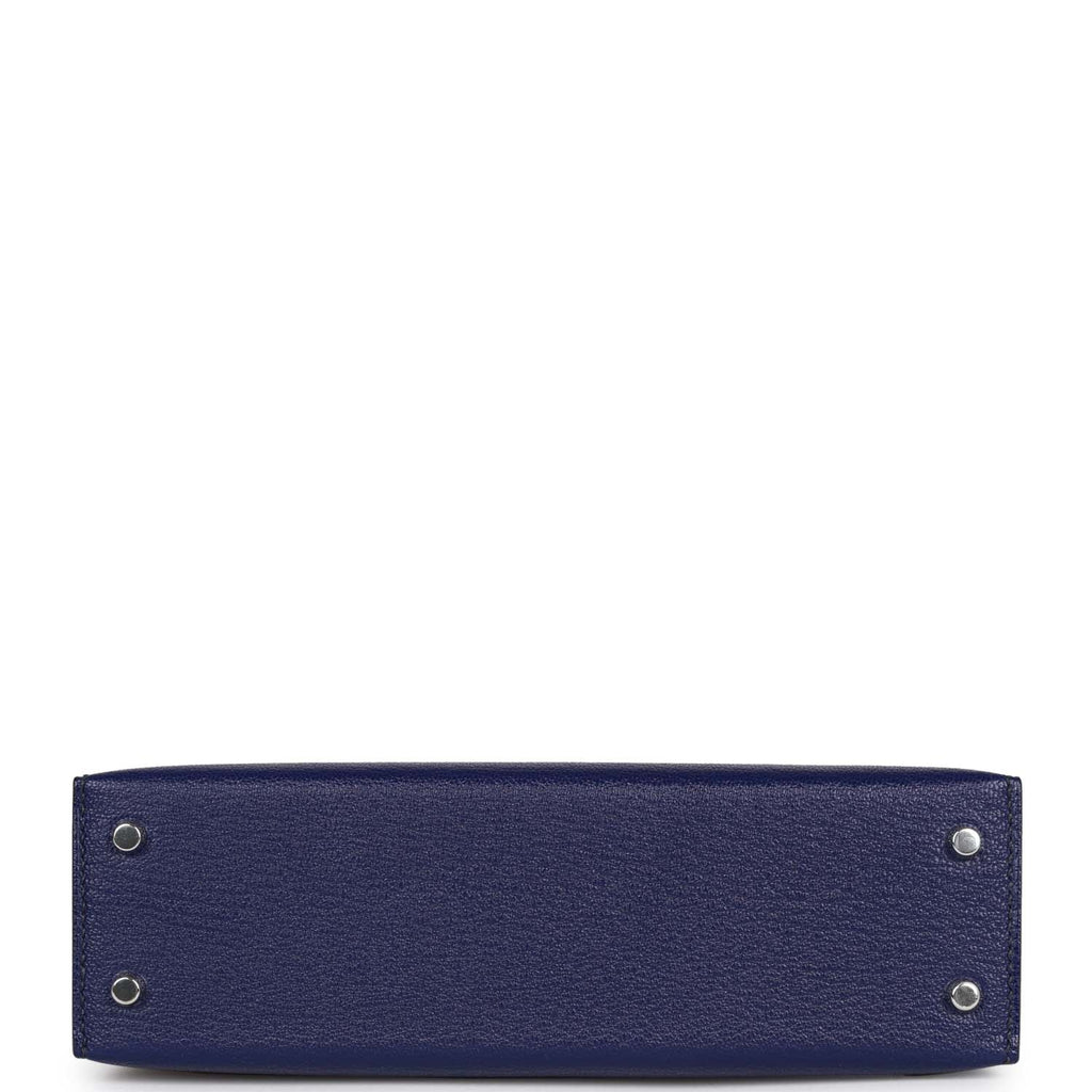 Hermès Kelly 20 cm Handbag in Royal Blue Mysore Leather