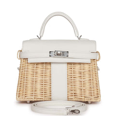 Hermes White Swift Mini Picnic Kelly Bag 20cm PHW – Madison Avenue Couture