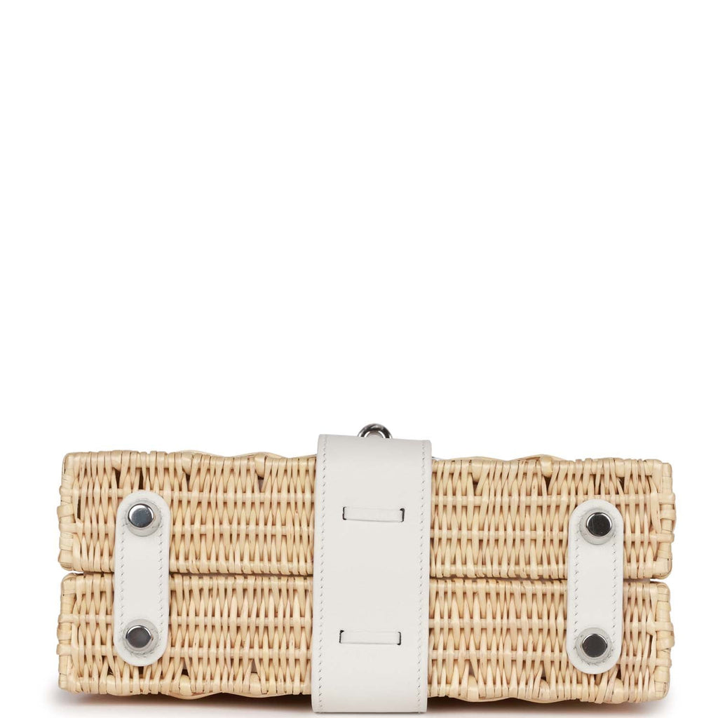 Hermes Blanc White Picnic Mini Kelly Bag Handbag Wicker – MAISON de LUXE