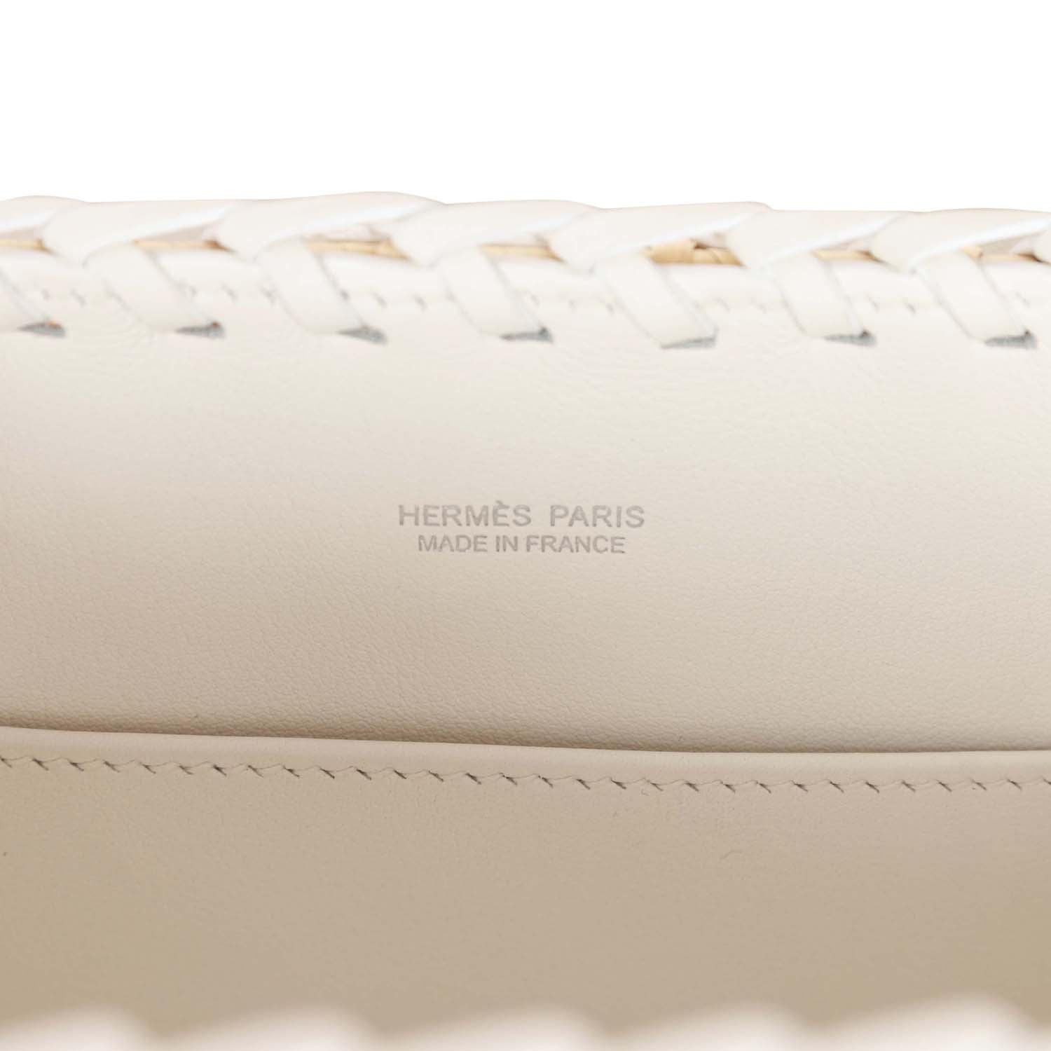 Hermes White Swift Mini Picnic Kelly Bag 20cm PHW Madison Avenue Couture