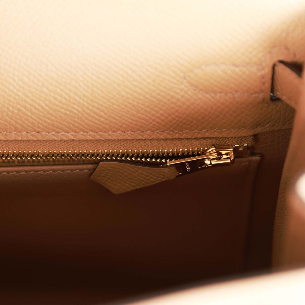 Hermes Kelly Sellier 25 Chai Epsom Gold Hardware - Nice Bag™