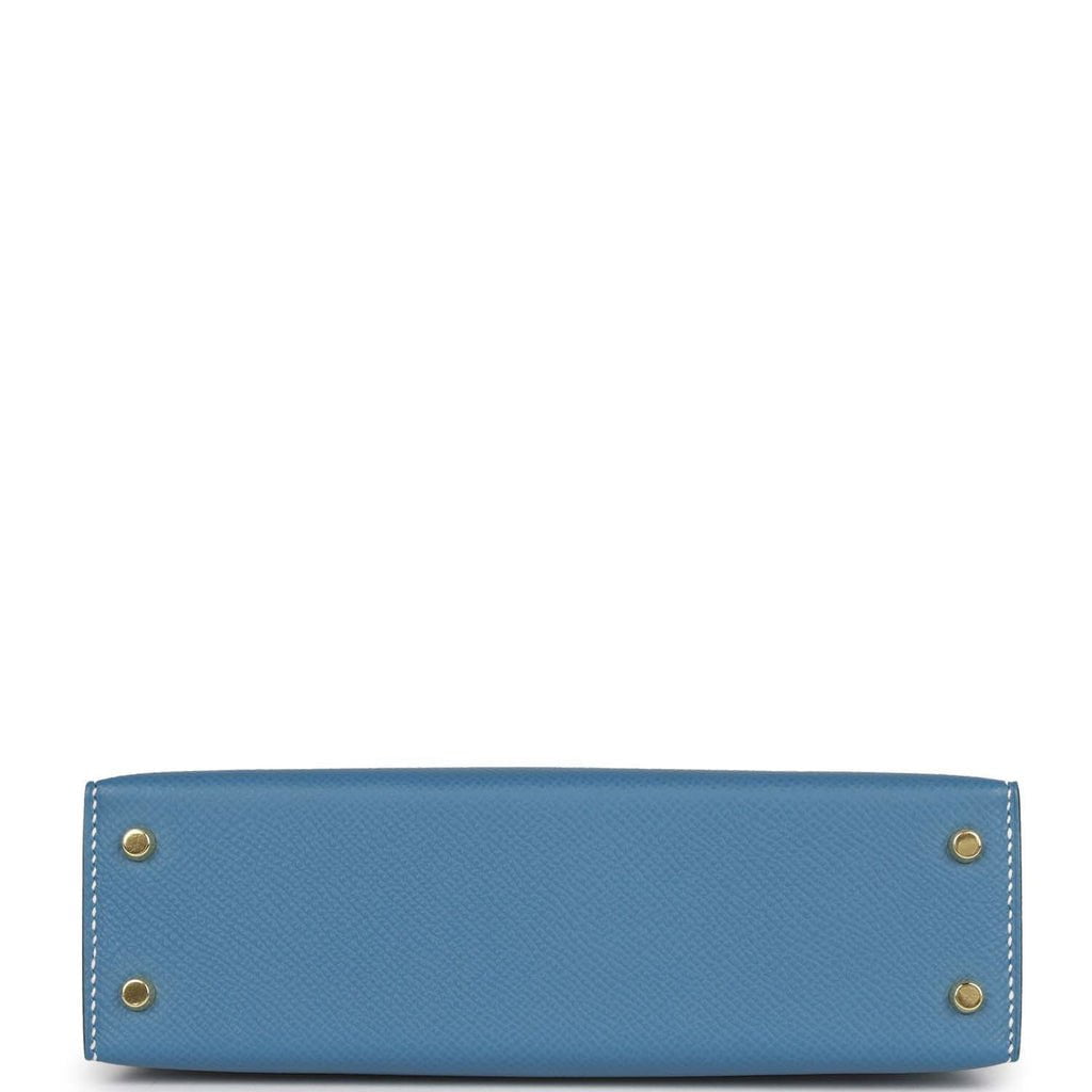 Hermès Kelly Sellier 32 Bleu Frida Epsom Gold Hardware – Saint John's