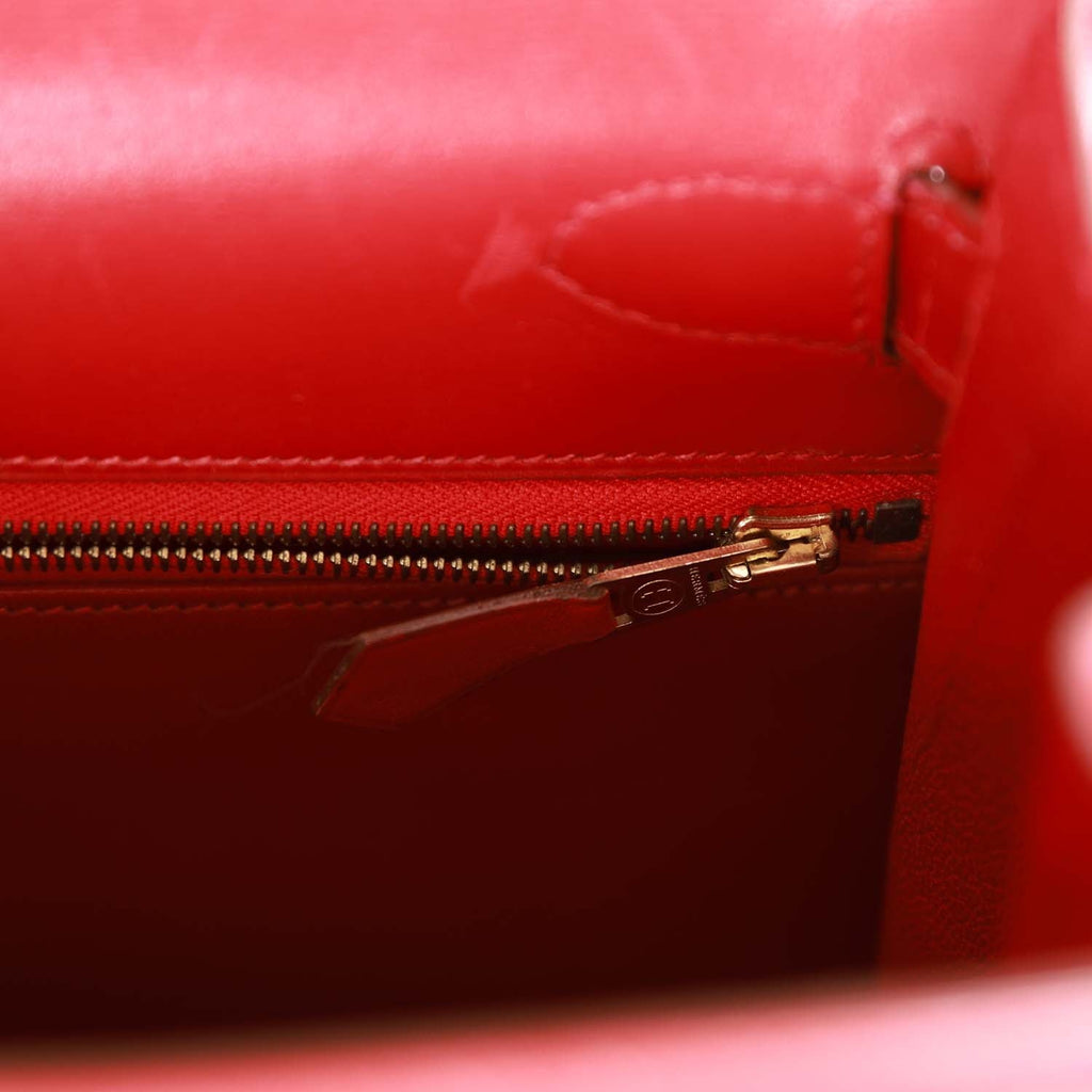 HERMES Courchevel Kelly Sellier 28 Rouge Vif 1230686
