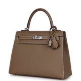 Hermes Kelly Sellier 25 Etoupe Epsom Palladium Hardware