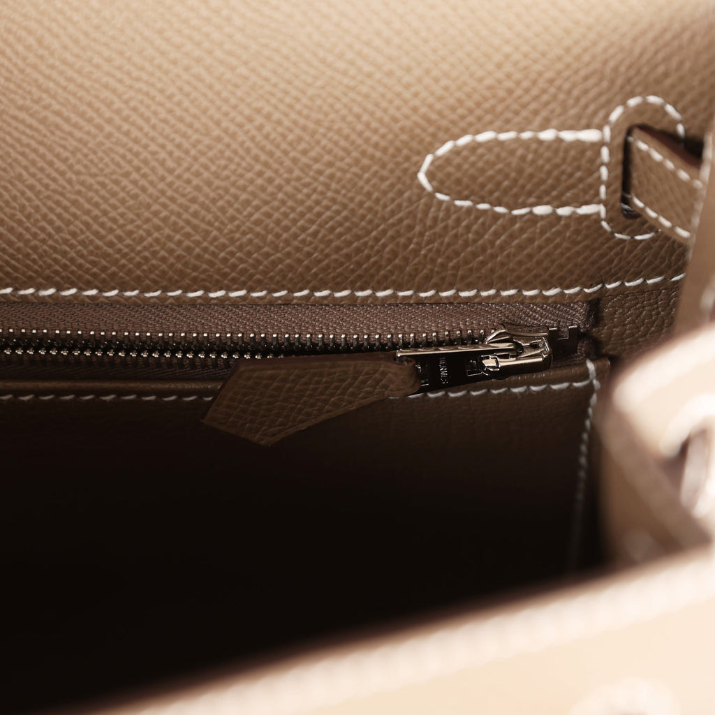 Hermes Etoupe Epsom Leather Gold Hardware Kelly 25 Bag – STYLISHTOP