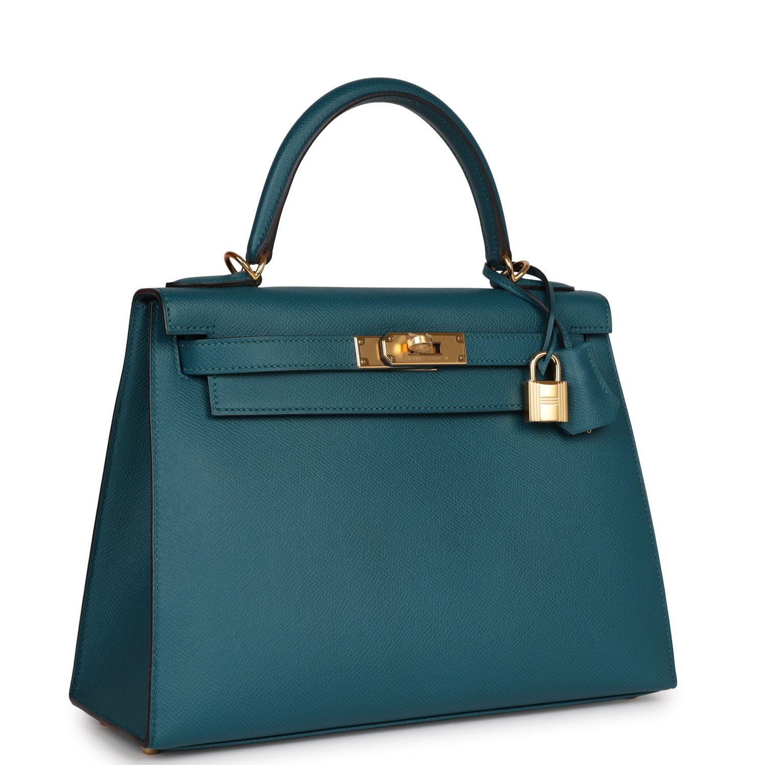 Hermes Kelly Sellier 28 Vert Bosphore Epsom Gold Hardware – Madison ...