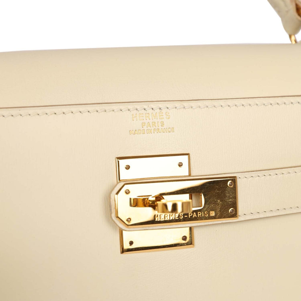Vintage Hermes Kelly Sellier 32 Parchemin Box Gold Hardware – Madison  Avenue Couture