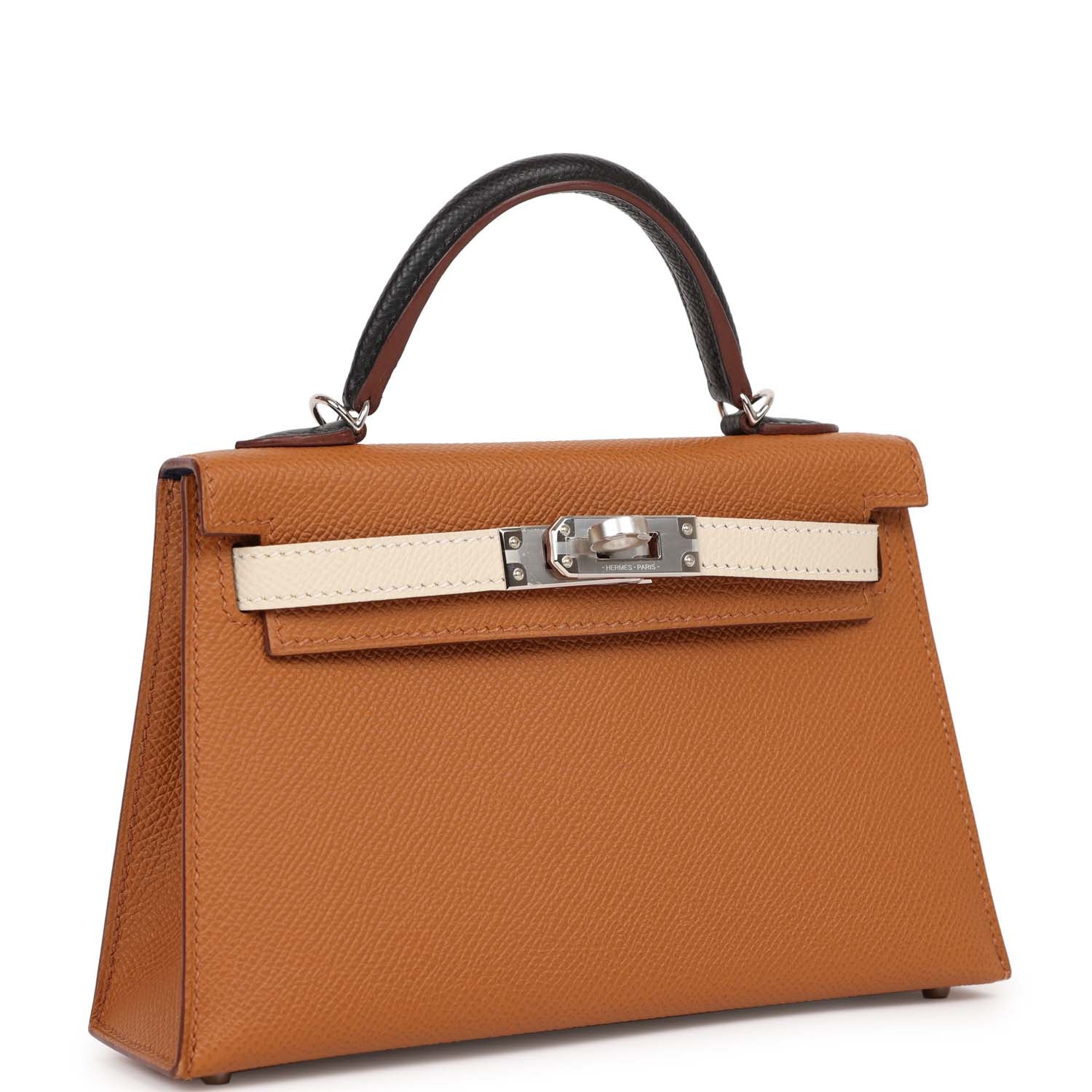 Hermes Kelly Sellier 20 Tri-color Gold, Black and Nata Epsom Palladium