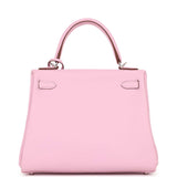 Hermes Kelly Retourne 25 Mauve Sylvestre Swift Palladium Hardware