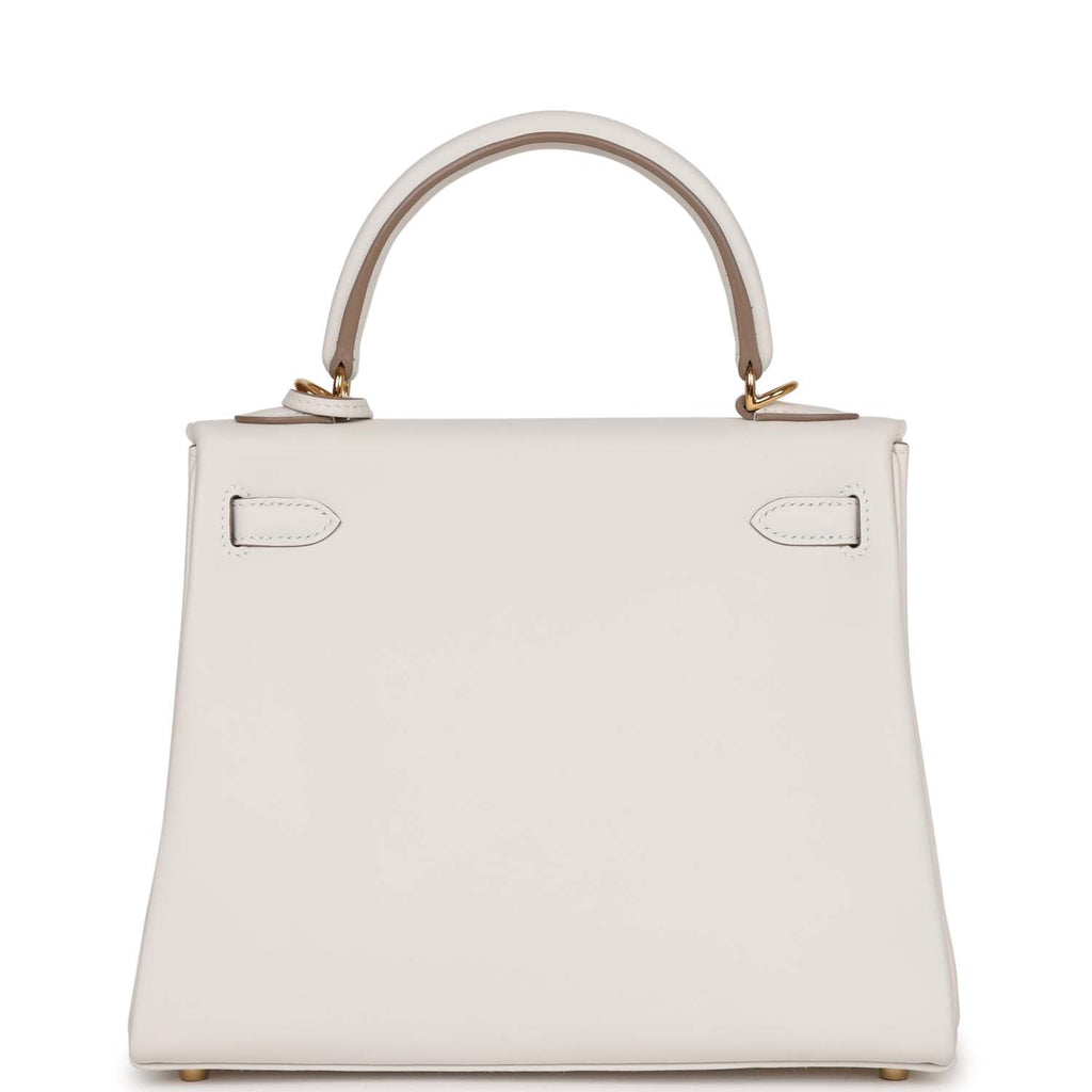 Hermes Kelly Retourne 25 Gris Pale Swift Gold Hardware – Madison Avenue ...