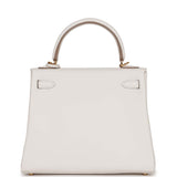 Hermes Kelly Retourne 25 Gris Pale Swift Gold Hardware