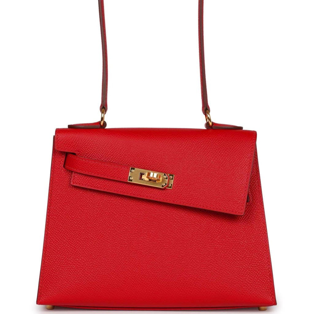 Hermes Rouge De Couer Epsom Sellier Kelly 20cm Palladium Hardware – Madison  Avenue Couture