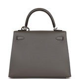 Hermes Kelly Sellier 25 Gris Meyer Epsom Palladium Hardware