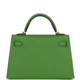 Hermes Kelly Sellier 20 Vert Yucca Epsom Gold Hardware