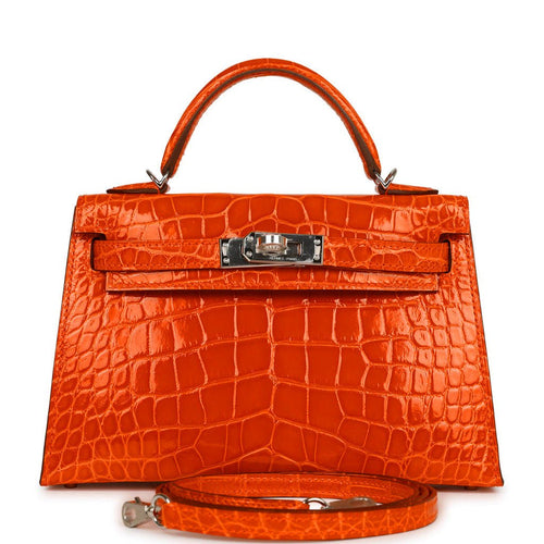 Hermes Kelly MINI Sellier 20 cm Poppy Orange Chevre Gold Hardware Bag