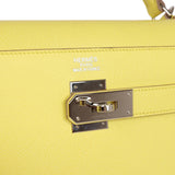 Pre-owned Hermes Kelly Sellier 40 Lime Epsom Palladium Hardware – Madison  Avenue Couture