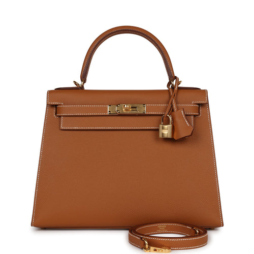 Hermes Kelly Sellier 28 Gold Epsom Gold Hardware