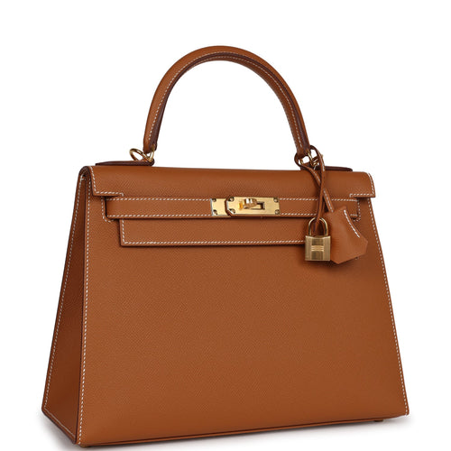 Hermes Kelly Sellier 28 Gold Epsom Gold Hardware