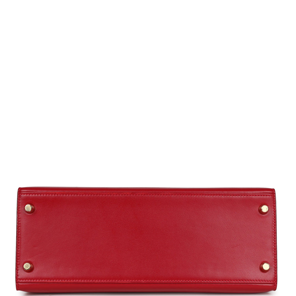Hermes Kelly 28 Sellier Rouge Vif Tadelakt Gold Hardware #D - Vendome Monte  Carlo