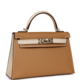 Hermes Special Order (HSS) Kelly Sellier 20 Craie and Biscuit Epsom Gold  Hardware