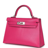 Hermes Kelly 20 Rose Extreme Chevre Chamkila Palladium Hardware