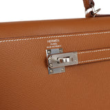 Hermes Kelly Sellier 25 Gold Epsom Palladium Hardware