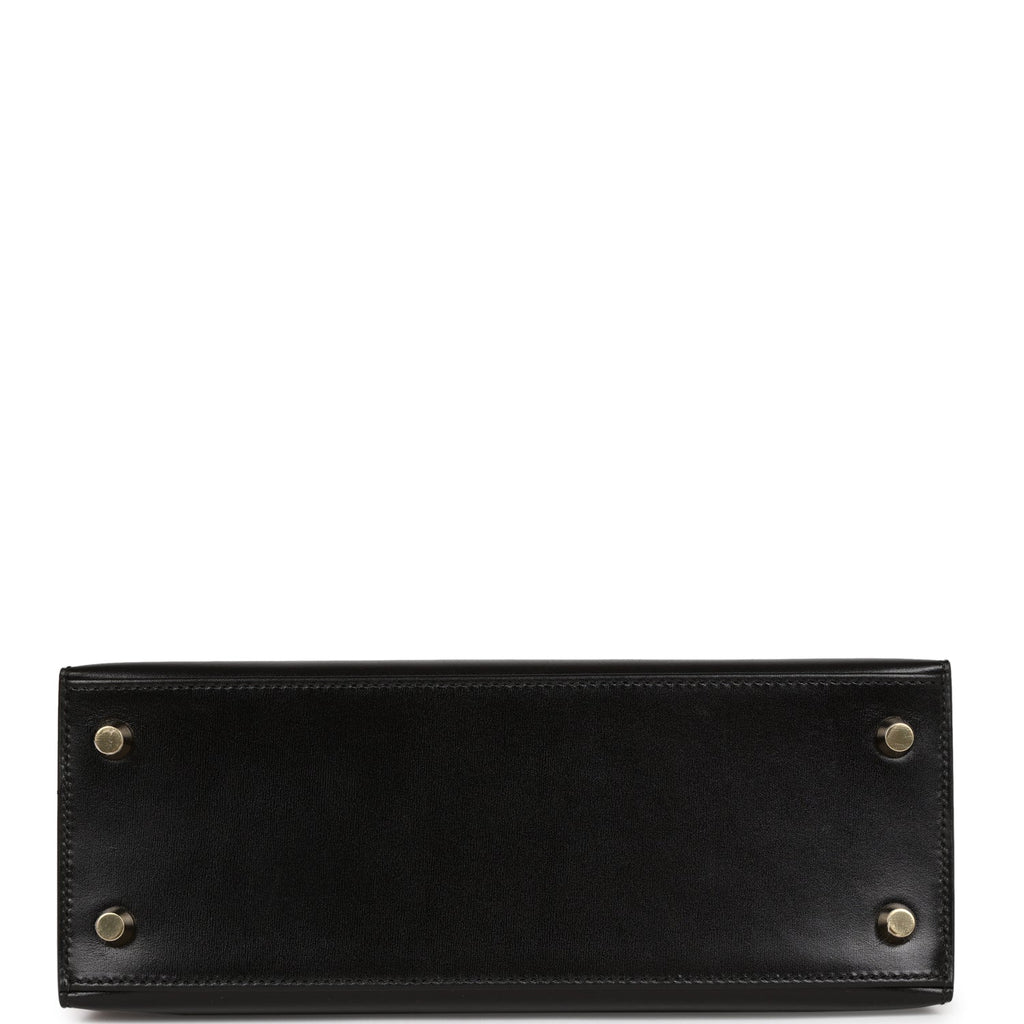 Hermès Black Box Calf 25 cm Kelly with Gold hardware