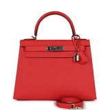 Hermès Kelly Bag 32cm in Rouge Piment Epsom Leather with Palladium Har –  Sellier