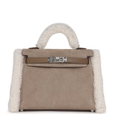 Hermes Teddy Kelly 20 Etoupe Shearling and Swift Palladium Hardware Payment 2