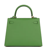 Hermes Kelly Sellier 25 Vert Yucca Epsom Gold Hardware