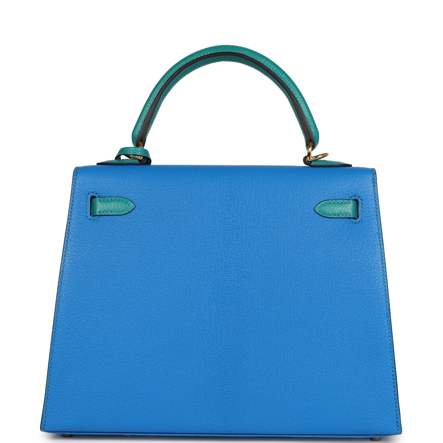 Hermes Special Order (HSS) Kelly Sellier 25 Bleu Hydra and Bleu Paon C