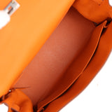 Hermes Kelly Retourne 28 Orange Togo Palladium Hardware