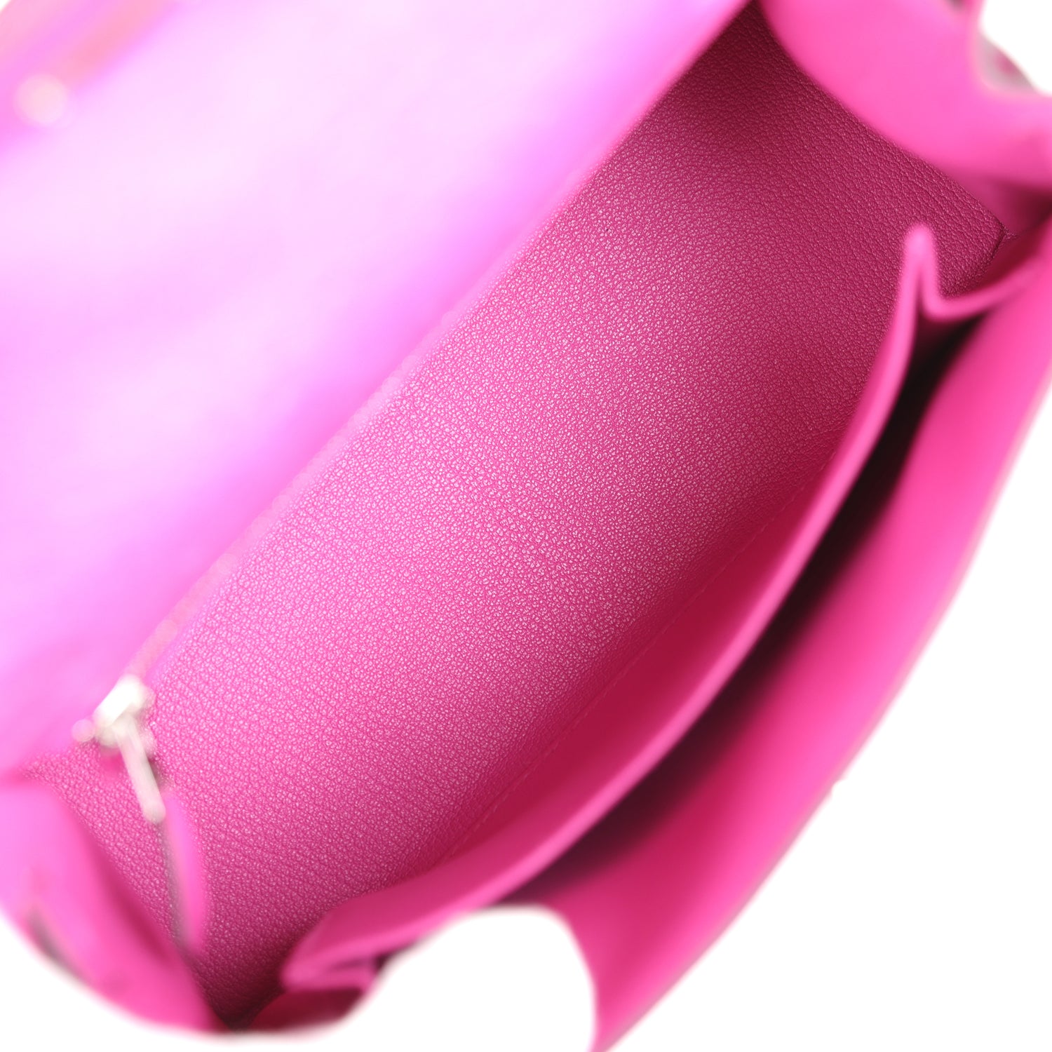 KELLY SELLIER 25 BAG IN ROYAL PURPLE OSTRICH LEATHER WITH SILVER HARDWARE