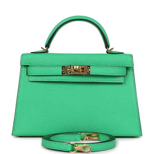 Hermes Kelly Sellier 20 Vert Comics Chevre Gold Hardware