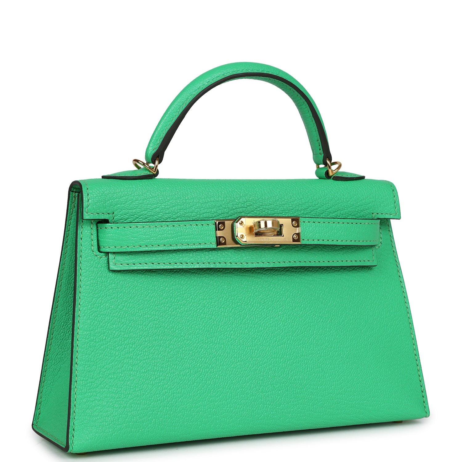 Hermes Kelly Sellier 20 Vert Comics Chevre Gold Hardware