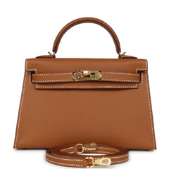 Hermes Kelly Sellier 20 Gold Epsom Gold Hardware